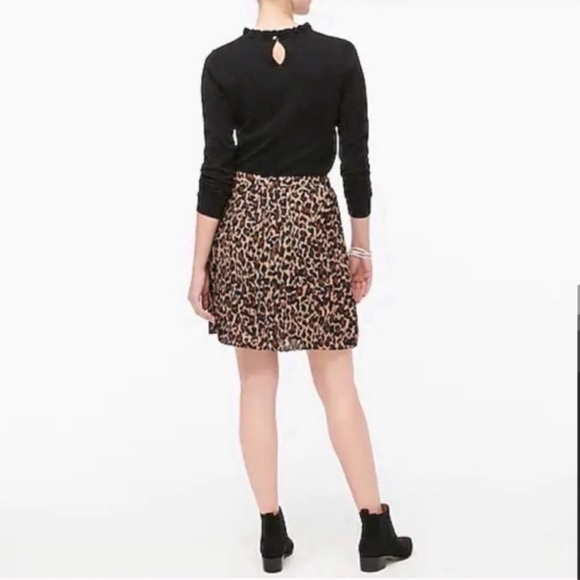 J.Crew Animal Print Pleated Skirt, size 10 - Picture 2 of 8